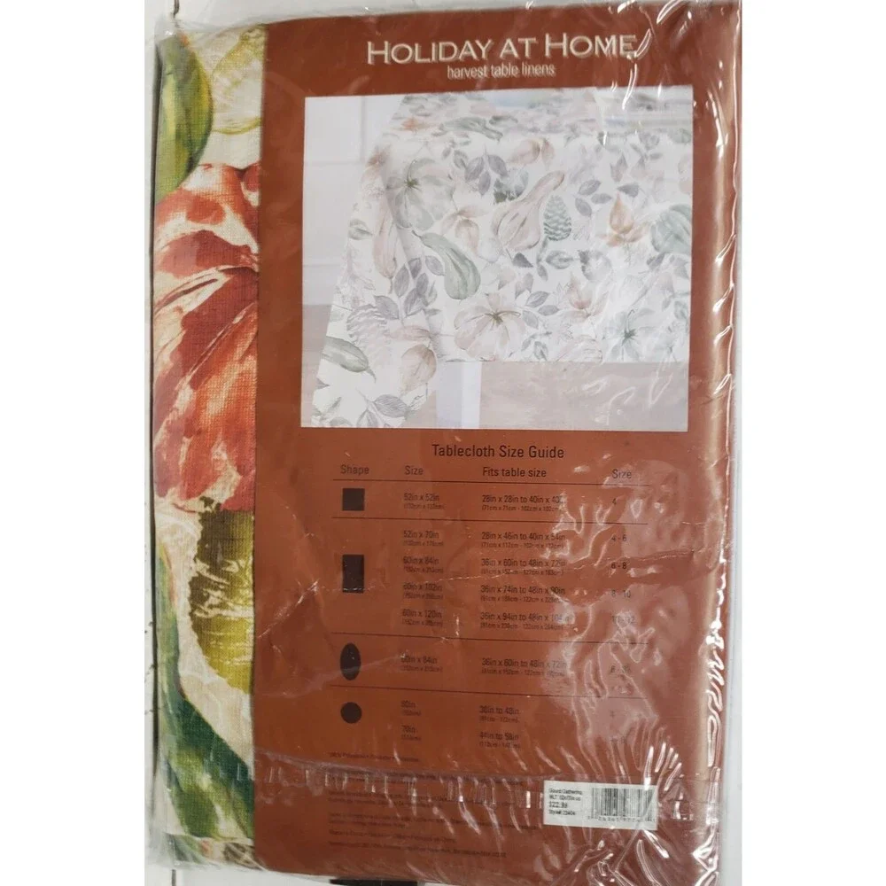 Printed Fabric Tablecloth, 52